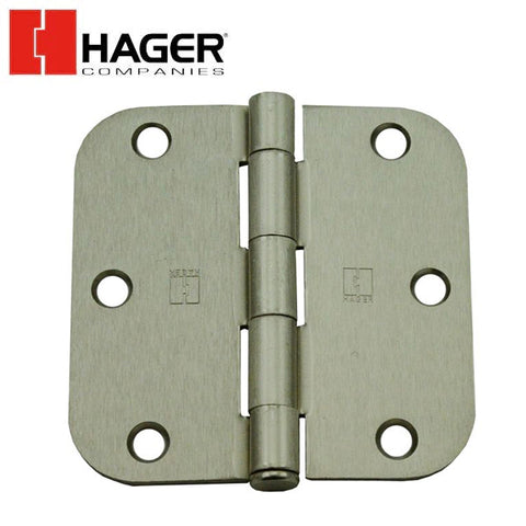 Hager - RCBB1842 - 5-Knuckle - Round Corner 5/8" Radius - Ball Bearing with Fasteners - 3.5" x 3.5" - Optional Finish Hager - RCBB1842 - 5-Knuckle - Round Corner 5/8" Radius - Ball Bearing with Fasteners - 3.5" x 3.5" - Optional Finish