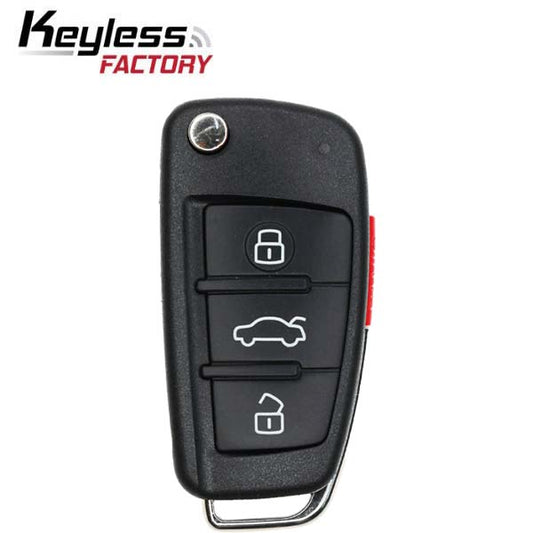 2006-2010 Audi / 4-Button Remote Flip Key / NBG009272T (RFK-AUD-72T) - UHS Hardware