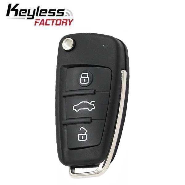 2006-2015 Audi / 3-Button Flip Key / PN: 0657660023S/ IYZ 3314 (RFK-AUD-Q78E) - UHS Hardware 2006-2015 Audi / 3-Button Flip Key / PN: 0657660023S/ IYZ 3314 (RFK-AUD-Q78E) - UHS Hardware