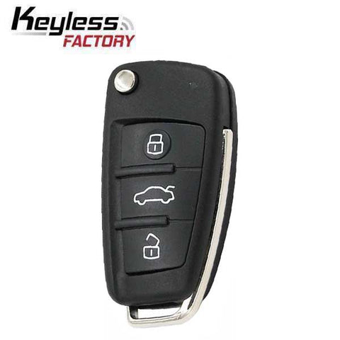 2006-2015 Audi / 3-Button Flip Key / PN: 0657660023S/ IYZ 3314 (RFK-AUD-Q78E) - UHS Hardware 2006-2015 Audi / 3-Button Flip Key / PN: 0657660023S/ IYZ 3314 (RFK-AUD-Q78E) - UHS Hardware