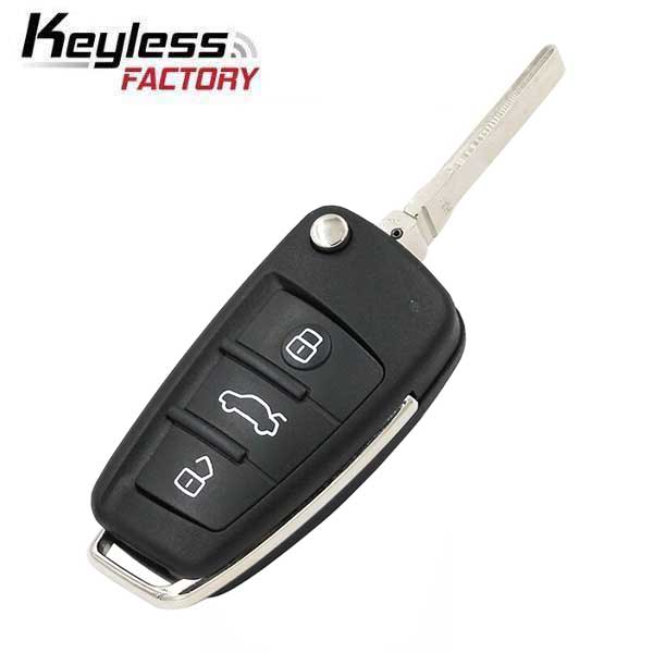 2006-2015 Audi / 3-Button Flip Key / PN: 0657660023S/ IYZ 3314 (RFK-AUD-Q78E) - UHS Hardware 2006-2015 Audi / 3-Button Flip Key / PN: 0657660023S/ IYZ 3314 (RFK-AUD-Q78E) - UHS Hardware
