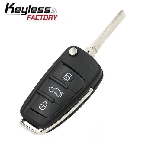 2006-2015 Audi / 3-Button Flip Key / PN: 0657660023S/ IYZ 3314 (RFK-AUD-Q78E) - UHS Hardware 2006-2015 Audi / 3-Button Flip Key / PN: 0657660023S/ IYZ 3314 (RFK-AUD-Q78E) - UHS Hardware