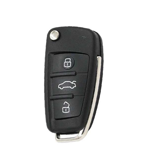 2006-2015 Audi / 3-Button Flip Key / PN: 0657660023S/ IYZ 3314 (RFK-AUD-Q78E) - UHS Hardware 2006-2015 Audi / 3-Button Flip Key / PN: 0657660023S/ IYZ 3314 (RFK-AUD-Q78E) - UHS Hardware
