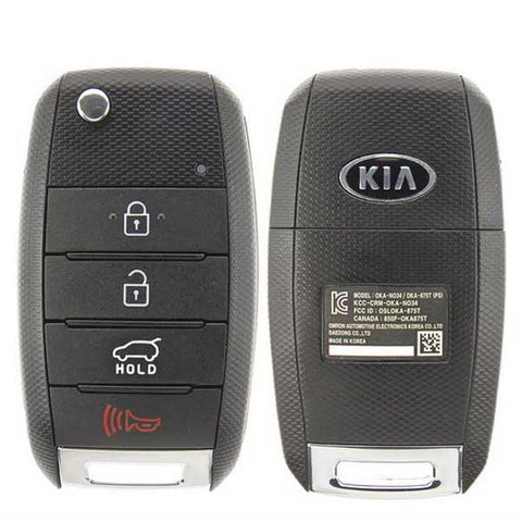 2014-2019 Kia Soul / 4-Button Flip Key / Gen 1 PS / PN: 95430-B2101 / OSLOKA-875T (PS) (OEM Refurb) - UHS Hardware 2014-2019 Kia Soul / 4-Button Flip Key / Gen 1 PS / PN: 95430-B2101 / OSLOKA-875T (PS) (OEM Refurb) - UHS Hardware