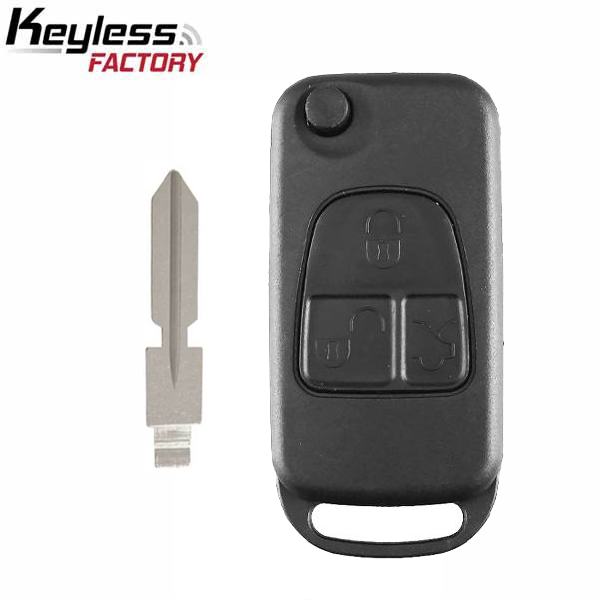 1997-2001 Mercedes SL / 3-Button Flip Key / HU39 / PCF7935 44 Chip for KR55 Key Maker (RFK-MB-005) - UHS Hardware 1997-2001 Mercedes SL / 3-Button Flip Key / HU39 / PCF7935 44 Chip for KR55 Key Maker (RFK-MB-005) - UHS Hardware