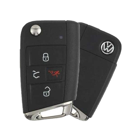 2018-2020 Volkswagen / 4-Button Flip Key / PN: 5G6 959 752 BM / NBGFS125C1 / HU162T / KESSY (OEM) - UHS Hardware 2018-2020 Volkswagen / 4-Button Flip Key / PN: 5G6 959 752 BM / NBGFS125C1 / HU162T / KESSY (OEM) - UHS Hardware