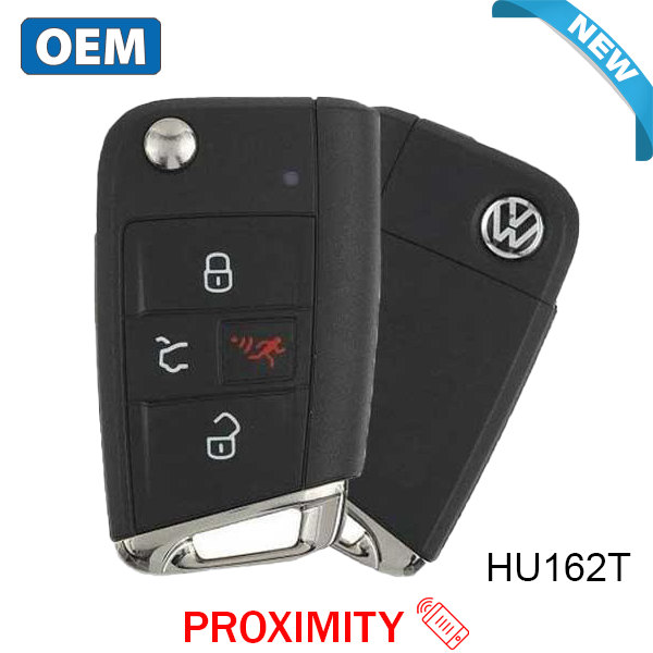 2018-2020 Volkswagen / 4-Button Flip Key / PN: 5G6 959 752 BM / NBGFS125C1 / HU162T / KESSY (OEM) - UHS Hardware 2018-2020 Volkswagen / 4-Button Flip Key / PN: 5G6 959 752 BM / NBGFS125C1 / HU162T / KESSY (OEM) - UHS Hardware