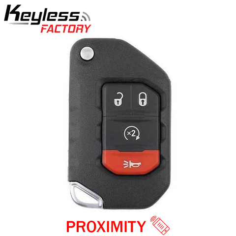 2018-2021 Jeep Wrangler Gladiator / 4-Button Smart Flip Key / PN: 68416784AA / OHT1130261 / SIP22 (AFTERMARKET) - UHS Hardware 2018-2021 Jeep Wrangler Gladiator / 4-Button Smart Flip Key / PN: 68416784AA / OHT1130261 / SIP22 (AFTERMARKET) - UHS Hardware
