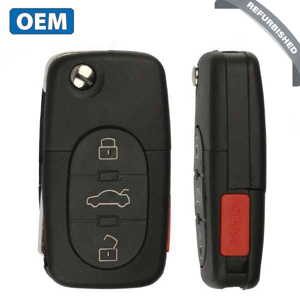 1997-2005 Audi / 4-Button Flip Key / PN: 4D0837231E / Mz241081963 / 315 MHz (OEM Refurb) - UHS Hardware 1997-2005 Audi / 4-Button Flip Key / PN: 4D0837231E / Mz241081963 / 315 MHz (OEM Refurb) - UHS Hardware