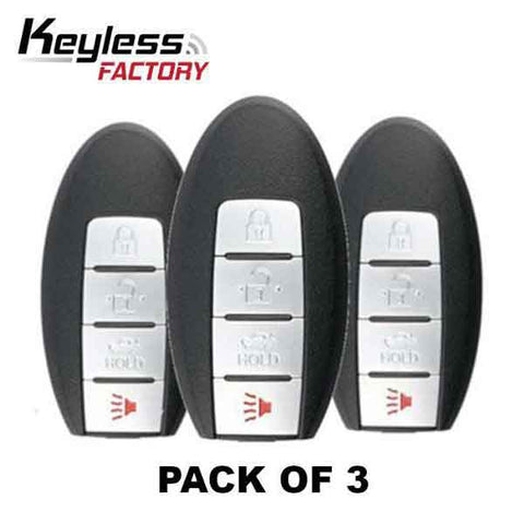 2013-2016 Nissan / Infiniti / 4-Button Smart Key / PN: 285E3-3TP0A / KR5S180144014 / IC 014 (Bundle of 3) - UHS Hardware 2013-2016 Nissan / Infiniti / 4-Button Smart Key / PN: 285E3-3TP0A / KR5S180144014 / IC 014 (Bundle of 3) - UHS Hardware