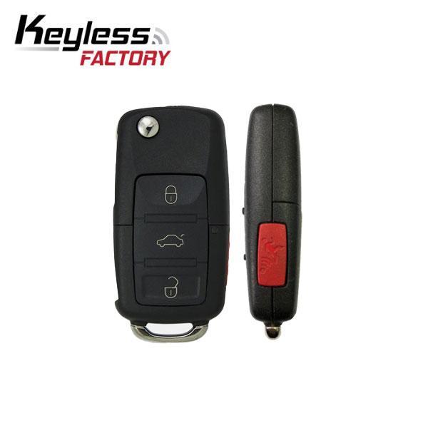 2005-2011 Volkswagen / 4-Button Flip Key / PN: NBG92596263 / 1K0959753P / (RK-VW-P) - UHS Hardware 2005-2011 Volkswagen / 4-Button Flip Key / PN: NBG92596263 / 1K0959753P / (RK-VW-P) - UHS Hardware