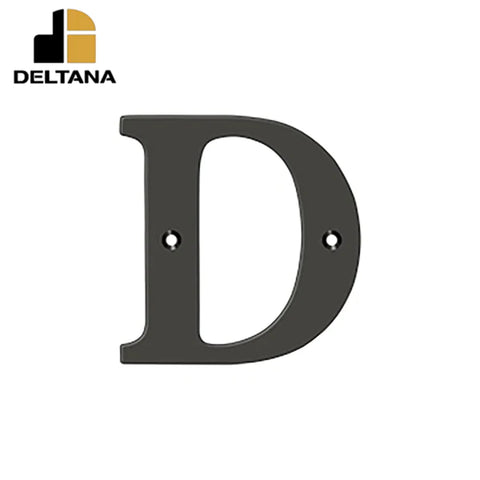 Deltana - 4" Residential Letter D - Optional Finish Deltana - 4" Residential Letter D - Optional Finish