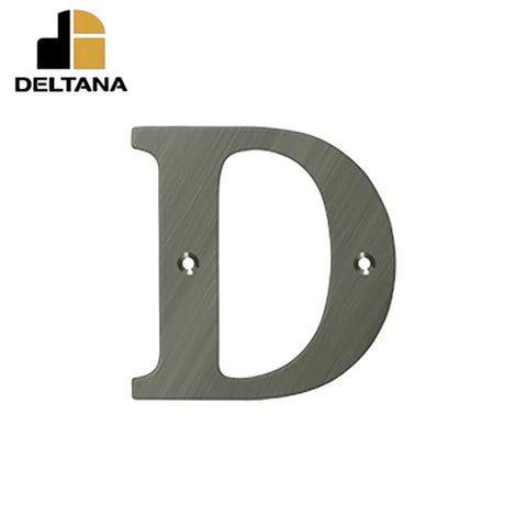 Deltana - 4" Residential Letter D - Optional Finish Deltana - 4" Residential Letter D - Optional Finish