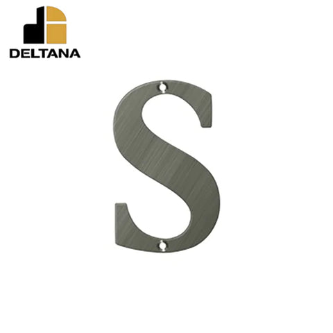 Deltana - 4" Residential Letter S - Optional Finish Deltana - 4" Residential Letter S - Optional Finish
