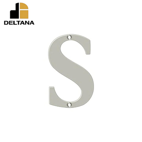 Deltana - 4" Residential Letter S - Optional Finish Deltana - 4" Residential Letter S - Optional Finish