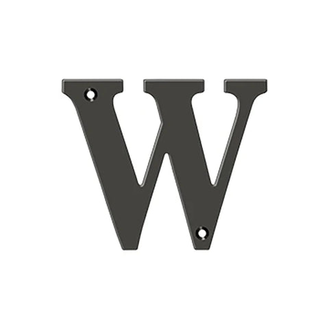Deltana - 4" Residential Letter W - Optional Finish Deltana - 4" Residential Letter W - Optional Finish