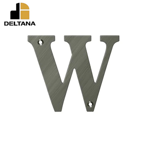 Deltana - 4" Residential Letter W - Optional Finish Deltana - 4" Residential Letter W - Optional Finish