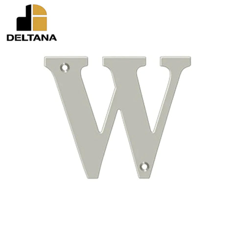 Deltana - 4" Residential Letter W - Optional Finish Deltana - 4" Residential Letter W - Optional Finish
