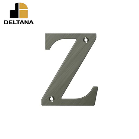 Deltana - 4" Residential Letter Z - Optional Finish Deltana - 4" Residential Letter Z - Optional Finish