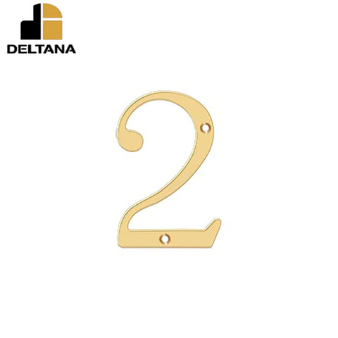 Deltana - 4" Numbers - Solid Brass - Optional Finish Deltana - 4" Numbers - Solid Brass - Optional Finish