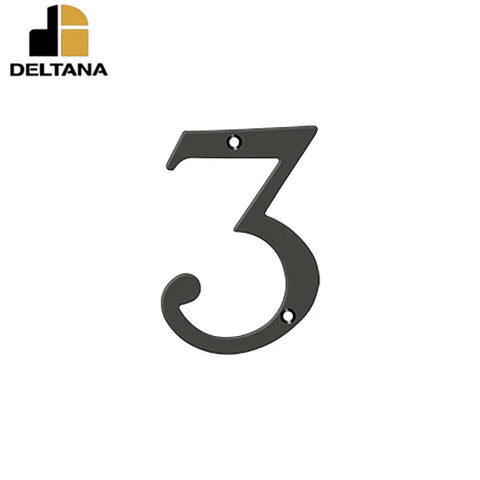 Deltana - 4" Numbers - Solid Brass - Optional Finish Deltana - 4" Numbers - Solid Brass - Optional Finish