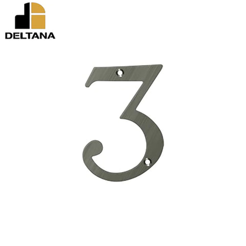 Deltana - 4" Numbers - Solid Brass - Optional Finish Deltana - 4" Numbers - Solid Brass - Optional Finish