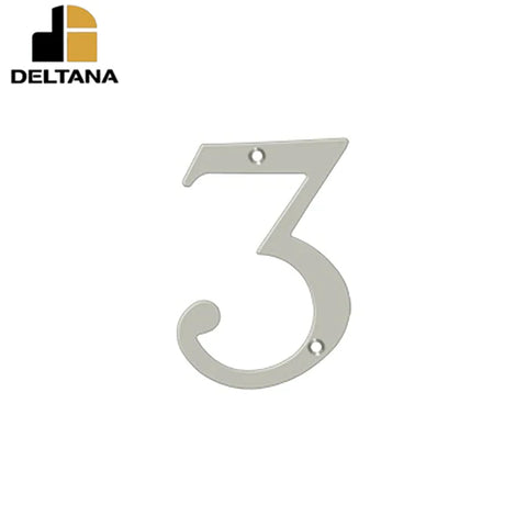Deltana - 4" Numbers - Solid Brass - Optional Finish Deltana - 4" Numbers - Solid Brass - Optional Finish