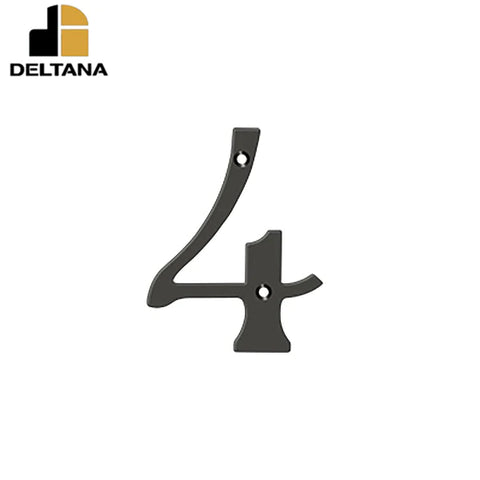 Deltana - 4" Numbers - Solid Brass - Optional Finish Deltana - 4" Numbers - Solid Brass - Optional Finish