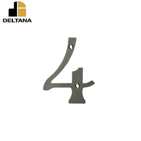 Deltana - 4" Numbers - Solid Brass - Optional Finish Deltana - 4" Numbers - Solid Brass - Optional Finish