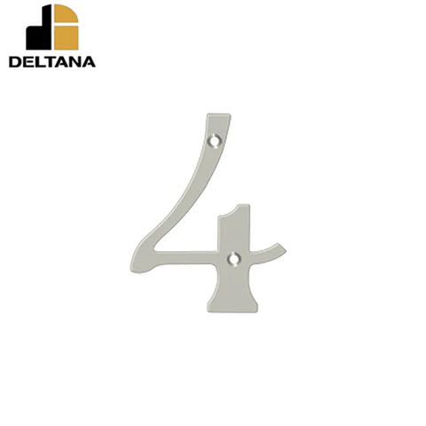 Deltana - 4" Numbers - Solid Brass - Optional Finish Deltana - 4" Numbers - Solid Brass - Optional Finish