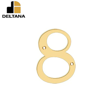Deltana - 4" Numbers - Solid Brass - Optional Finish Deltana - 4" Numbers - Solid Brass - Optional Finish
