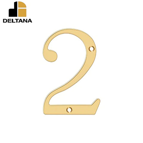 Deltana - 6" Numbers - Solid Brass - Optional Finish Deltana - 6" Numbers - Solid Brass - Optional Finish