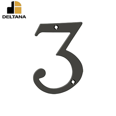 Deltana - 6" Numbers - Solid Brass - Optional Finish Deltana - 6" Numbers - Solid Brass - Optional Finish