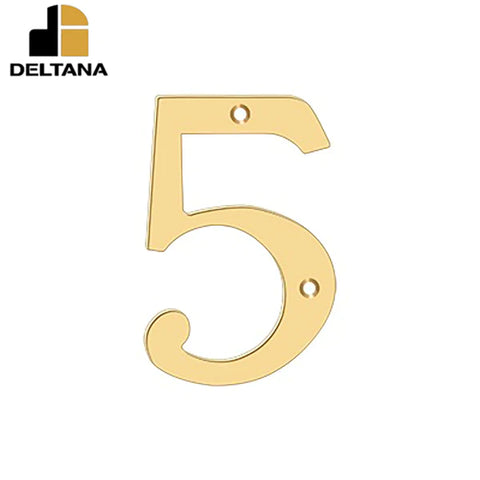 Deltana - 6" Numbers - Solid Brass - Optional Finish Deltana - 6" Numbers - Solid Brass - Optional Finish