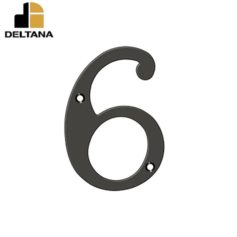 Deltana - 6" Numbers - Solid Brass - Optional Finish Deltana - 6" Numbers - Solid Brass - Optional Finish