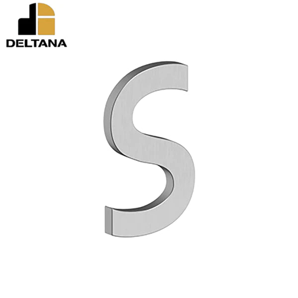 Deltana - 4" Letter S - B Series w/ Risers - Stainless Steel - Optional Finish