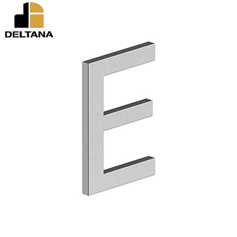 Deltana - 4" Letter E - E Series w/ Risers - Stainless Steel - Optional Finish Deltana - 4" Letter E - E Series w/ Risers - Stainless Steel - Optional Finish