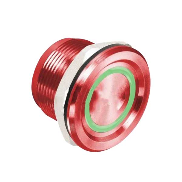 Rosslare - PX-34R - Piezoelectric Switch - LED Ring - 5-30 VDC - IP68 - Red - UHS Hardware Rosslare - PX-34R - Piezoelectric Switch - LED Ring - 5-30 VDC - IP68 - Red - UHS Hardware