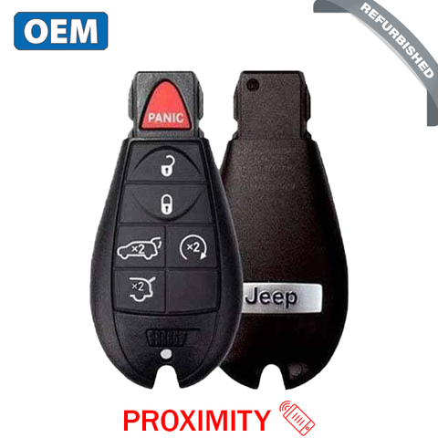 2009-2013 Jeep Grand Cherokee / 6-Button Fobik Key / PN: 68051666AI / IYZ-C01C / Keyless Go Fobik (OEM Refurb) - UHS Hardware 2009-2013 Jeep Grand Cherokee / 6-Button Fobik Key / PN: 68051666AI / IYZ-C01C / Keyless Go Fobik (OEM Refurb) - UHS Hardware