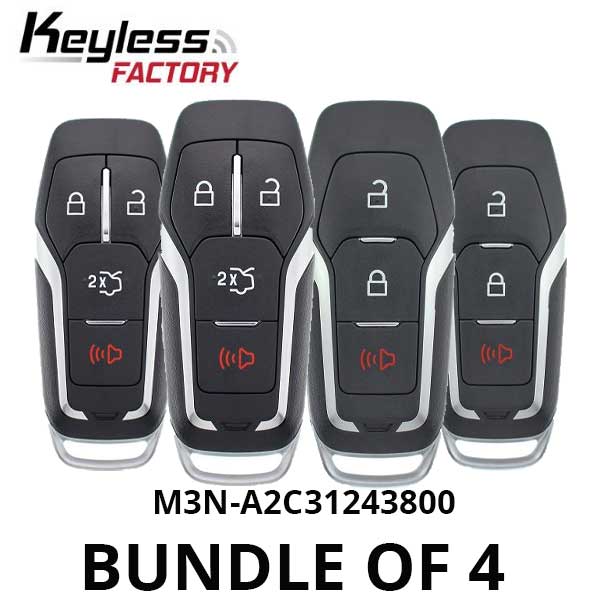 2015-2017 Ford / 3 & 4-Button Smart Keys / M3N-A2C31243800 (BUNDLE OF 4) - UHS Hardware 2015-2017 Ford / 3 & 4-Button Smart Keys / M3N-A2C31243800 (BUNDLE OF 4) - UHS Hardware
