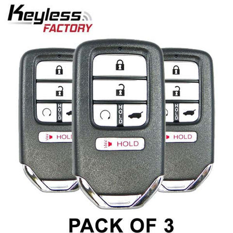 2016-2021 Honda Pilot Civic / 5-Button Smart Key / PN: 72147-TG7-A11 / KR5V2X V44 (BUNDLE OF 3) - UHS Hardware 2016-2021 Honda Pilot Civic / 5-Button Smart Key / PN: 72147-TG7-A11 / KR5V2X V44 (BUNDLE OF 3) - UHS Hardware