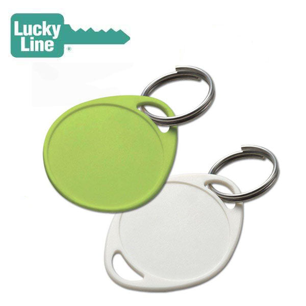 LuckyLine - 25029 - Round Label-It™ Plastic Tags with Ring & Labels Assorted 25 (Clam shell) - UHS Hardware LuckyLine - 25029 - Round Label-It™ Plastic Tags with Ring & Labels Assorted 25 (Clam shell) - UHS Hardware