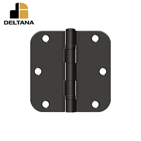 Deltana - 3-1/2" x 3-1/2" x 5/8" Radius Hinge - Ball Bearing - Optional Finish Deltana - 3-1/2" x 3-1/2" x 5/8" Radius Hinge - Ball Bearing - Optional Finish
