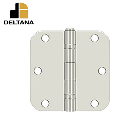 Deltana - 3-1/2" x 3-1/2" x 5/8" Radius Hinge - Ball Bearing - Optional Finish Deltana - 3-1/2" x 3-1/2" x 5/8" Radius Hinge - Ball Bearing - Optional Finish