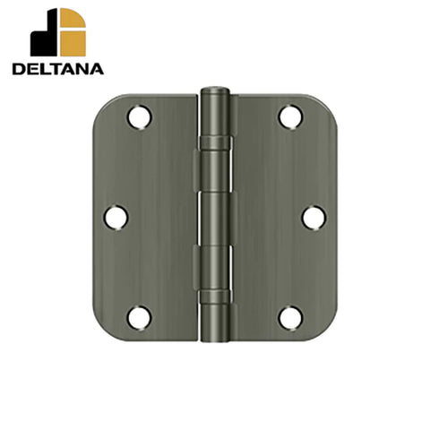 Deltana - 3-1/2" x 3-1/2" x 5/8" Radius Hinge - Ball Bearing - Optional Finish Deltana - 3-1/2" x 3-1/2" x 5/8" Radius Hinge - Ball Bearing - Optional Finish