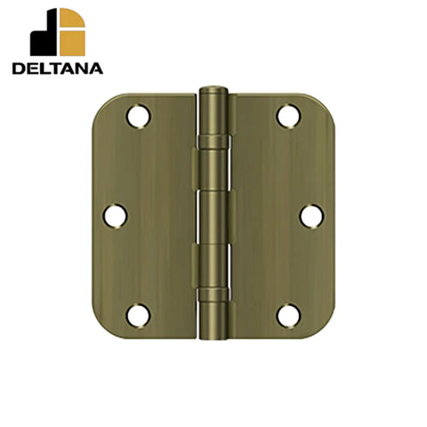 Deltana - 3-1/2" x 3-1/2" x 5/8" Radius Hinge - Ball Bearing - Optional Finish Deltana - 3-1/2" x 3-1/2" x 5/8" Radius Hinge - Ball Bearing - Optional Finish
