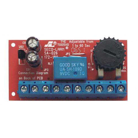 Seco-Larm - Mini Timer Module - Low Voltage Miniature Delay Timer Module w/ Relay Output - UHS Hardware Seco-Larm - Mini Timer Module - Low Voltage Miniature Delay Timer Module w/ Relay Output - UHS Hardware