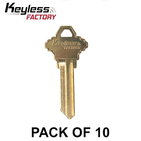 SC4 / 1145A Brass Finish Schlage Key Blanks (10 PACK) (AFTERMARKET) - UHS Hardware SC4 / 1145A Brass Finish Schlage Key Blanks (10 PACK) (AFTERMARKET) - UHS Hardware