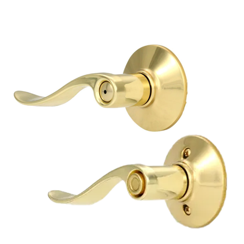 Schlage - 16210 - Accent Lever Set - Privacy - Round Rose - Bright Brass - LH - Grade 2 - UHS Hardware Schlage - 16210 - Accent Lever Set - Privacy - Round Rose - Bright Brass - LH - Grade 2 - UHS Hardware