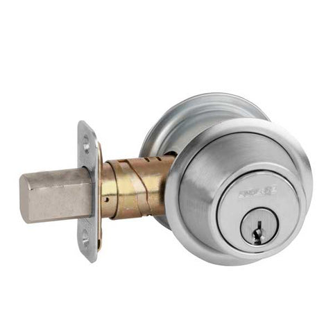 Schlage - B561P - One Way Deadbolt - Satin Chrome - C123 Keyway - Grade 2 - UHS Hardware Schlage - B561P - One Way Deadbolt - Satin Chrome - C123 Keyway - Grade 2 - UHS Hardware